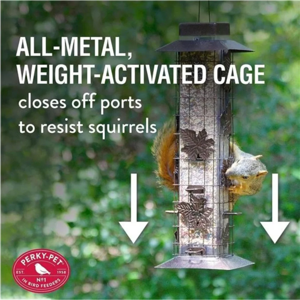 Squirrel-Be-Gone Bird Feeder, 2LB Squirrel Proof Outdoor Wild Bird Feeder